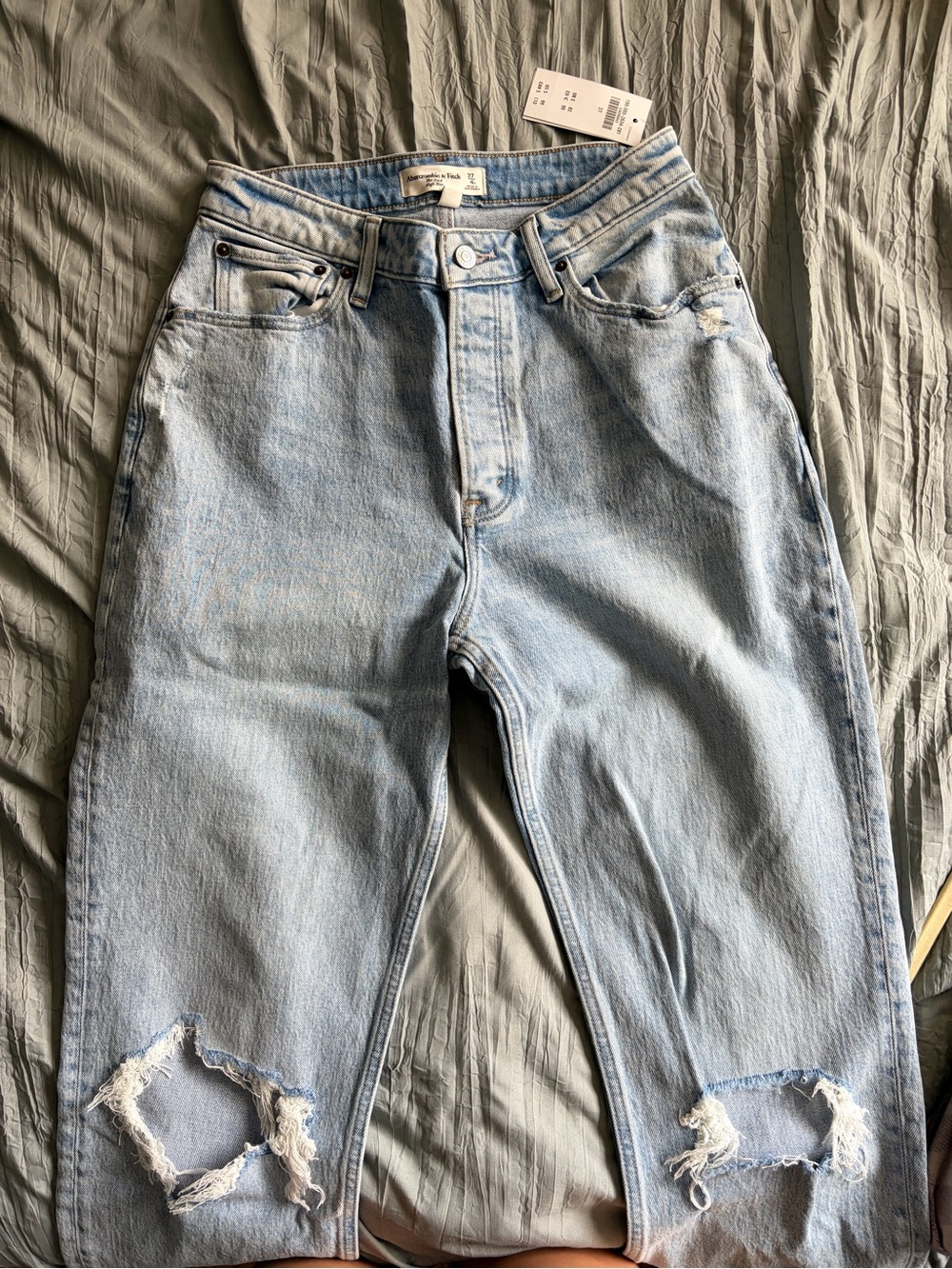 Abercrombie Light Blue Distressed Jeans